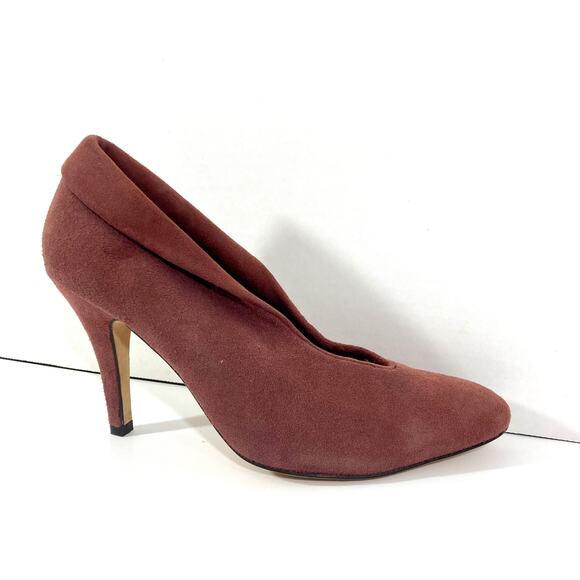 Dolce Vita mauve suede pumps, ladies 6 1/2 all leather high heel shoe - Picture 9 of 9